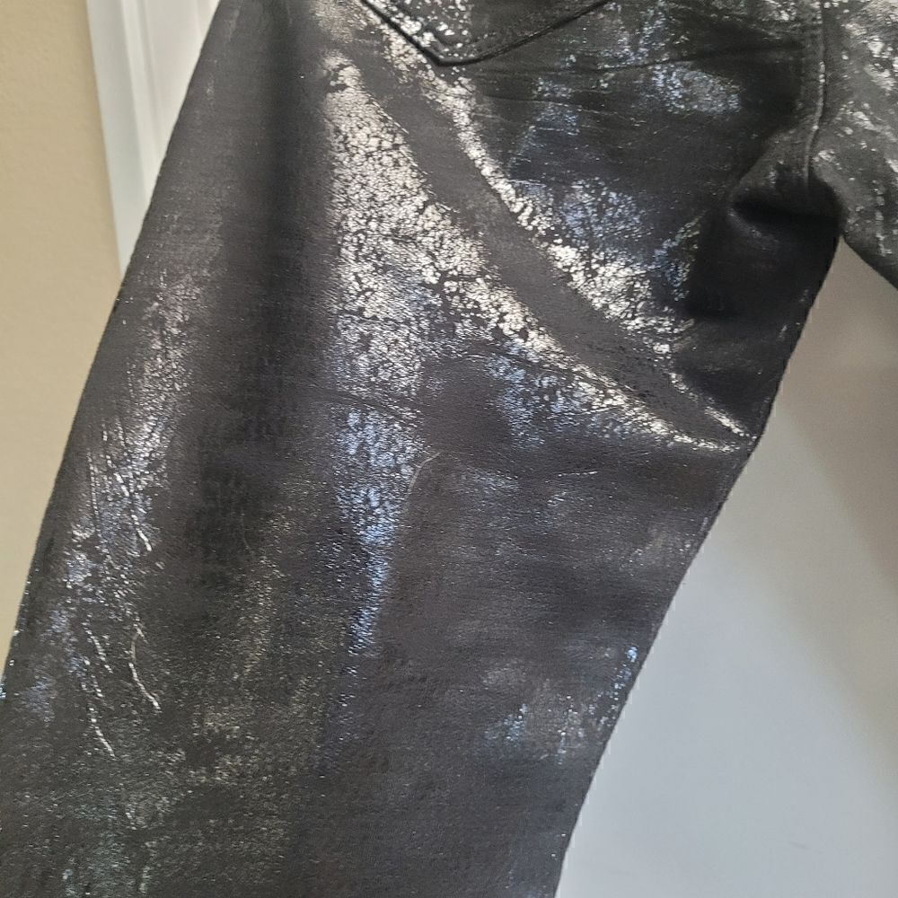 Denimocracy Black snakeskin print soft stretchy jeggings - Picture 8 of 10